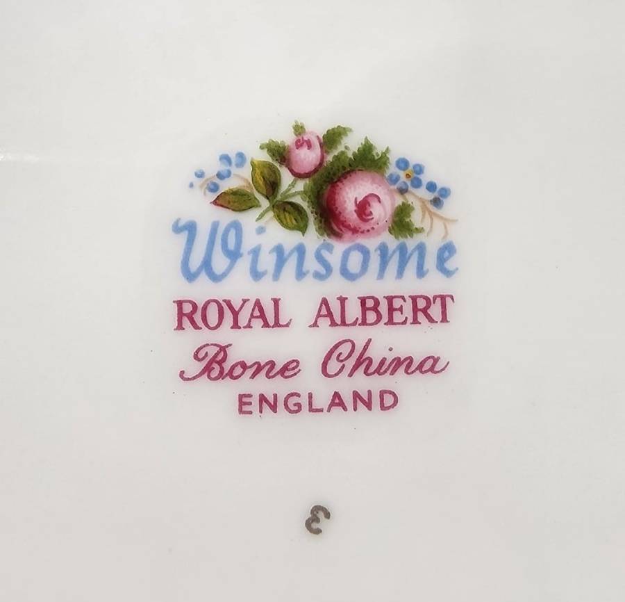 Royal Albert 1966-1980 Winsome Pattern (Small Pink Roses) ODD Saucer and Sideplate