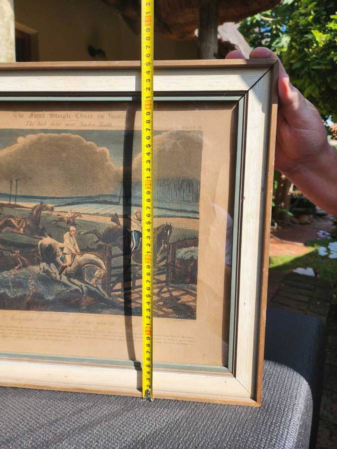 Plate III First Steeple-Chase On Record 1839 Very Rare Original Coloured Aquatint Henry Alken