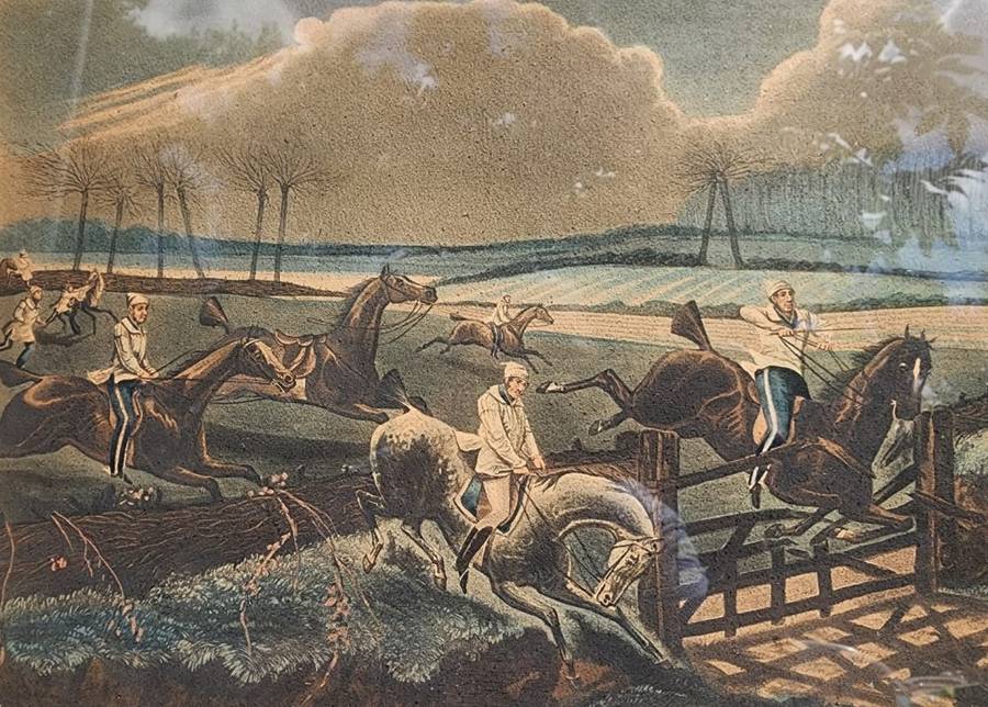 Plate III First Steeple-Chase On Record 1839 Very Rare Original Coloured Aquatint Henry Alken