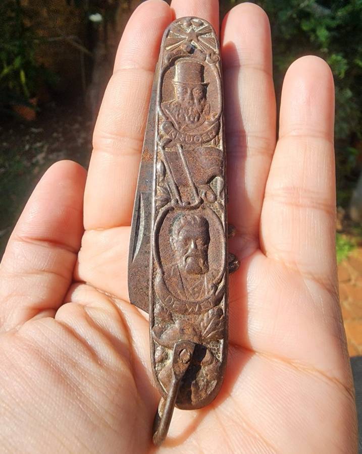 KRUGER AND DE WET POCKET KNIFE - CORKSCREW VARIATION WITH ORANJE VRIJST