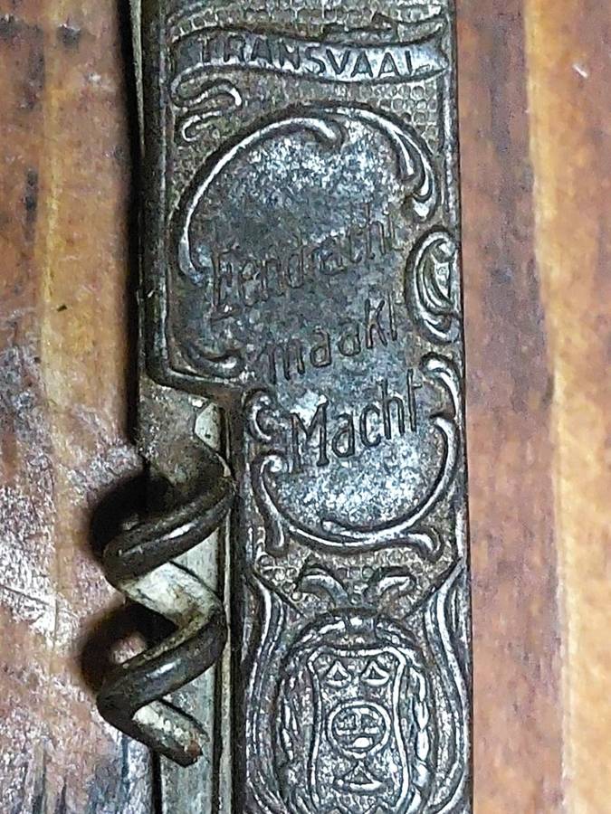 KRUGER AND DE WET POCKET KNIFE - CORKSCREW VARIATION WITH ORANJE VRIJST