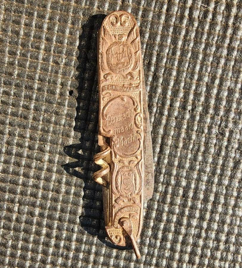 KRUGER AND DE WET POCKET KNIFE - CORKSCREW VARIATION WITH ORANJE VRIJST