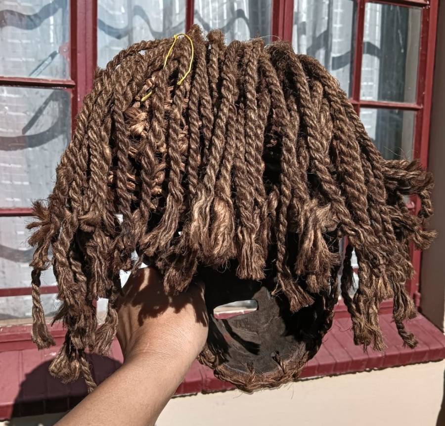 Chokwe Congo Mwana Pwo (Young Girl) Wooden Mask with four-pointed cosmogram symbol on forehead