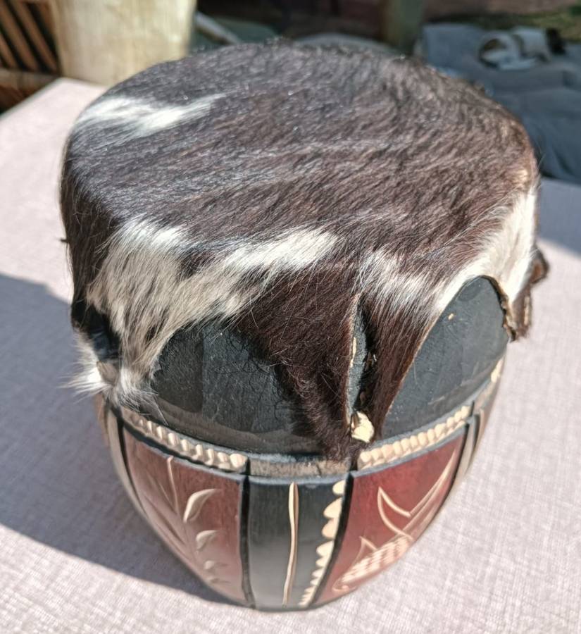 Hand Crafted African Drum Leather and Wood Drums Nicely