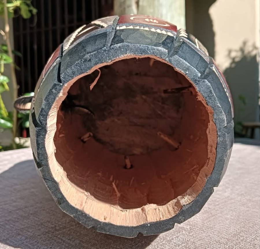 Hand Crafted African Drum Leather and Wood Drums Nicely