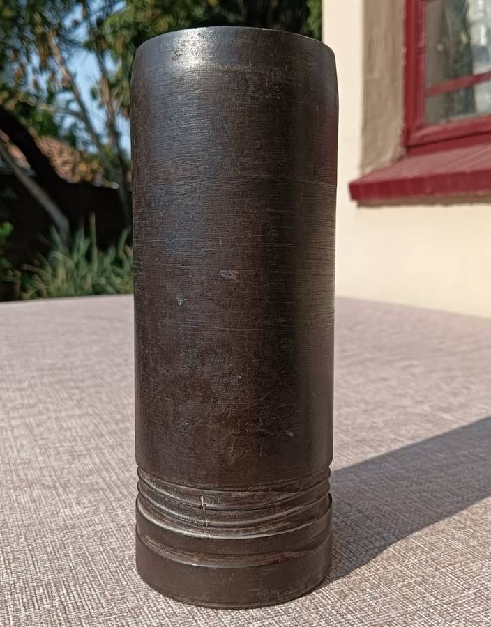 WW1 British Vickers 13 Pounder 1905 Shrapnel Projectile with Vickers No 80 Fuze Date Filled 1918
