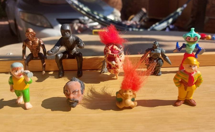 Rare Vintage Toys: Masters of the Universe G-Man plus Jitsu Head, Mighty Max Dread Heads Karbon