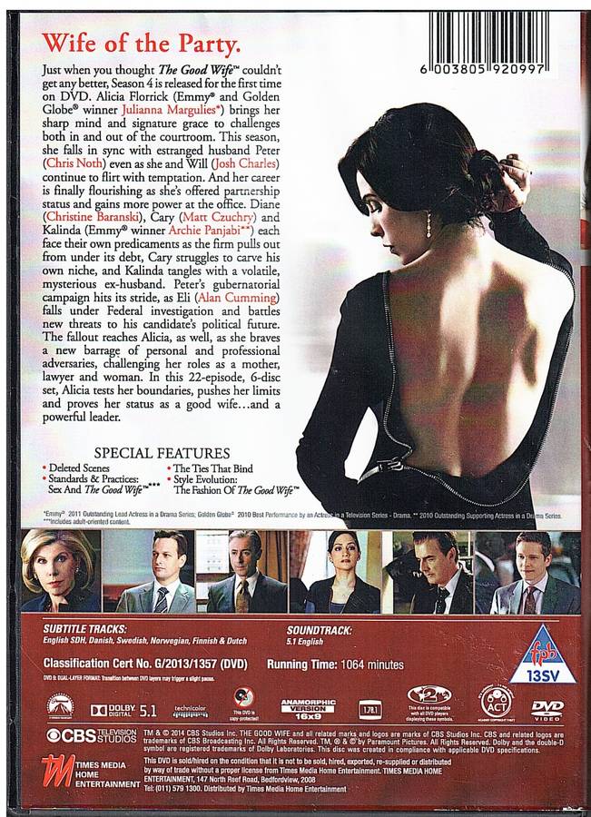 The Good Wife Season 4 6 DVD Box