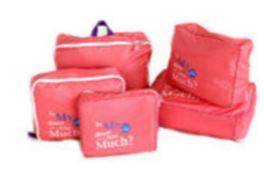 Luggage Organiser 5 Piece - PEACH