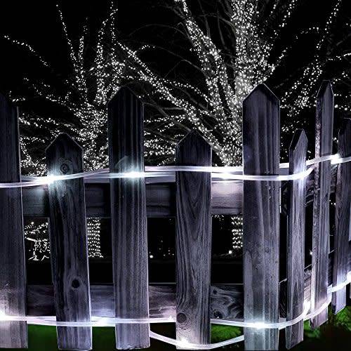 SOLAR DECORATIVE PARTY HOLIDAY ROPE LIGHTS 100LEDS WHITE