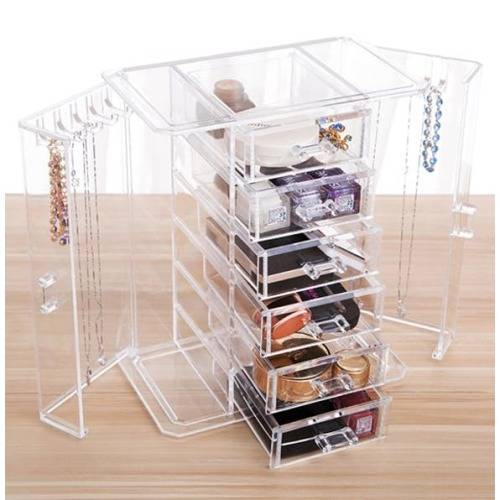 Jewellery Cosmetics Organiser Display Acrylic 6 Drawer Jewelry Rack