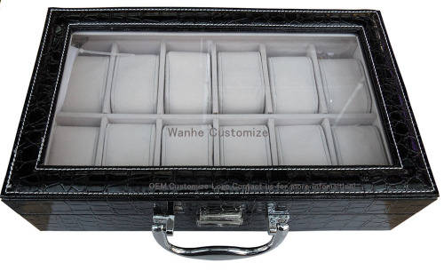 Watch Box Case 12 Slot Grids