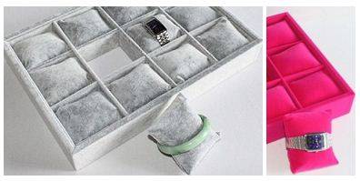 12 Slot Viscose Velvet watch and or bracelet storage tray