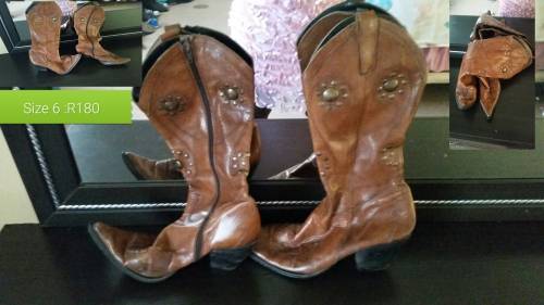 Import leather boots size 6