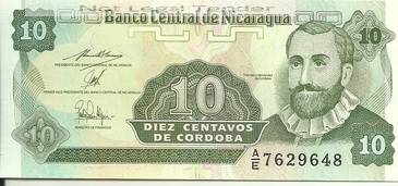 Nicaragua 10 Diez Centavos unc