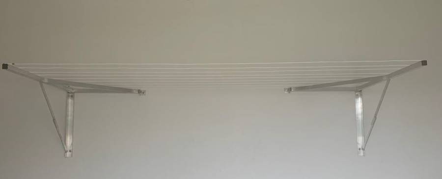 Washing line adjustable 1m to 3m Wall Mounted Fold Down