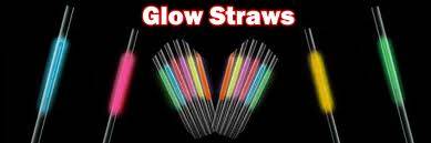 Glow in the Dark - Drinking Straws - Pack of 6