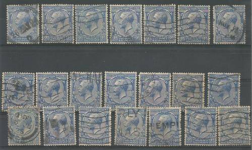 Great Britain - King George - selection of used stamps