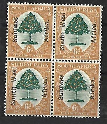 SWA. SACC 69 - London Pictorials - Top pairs lightly hinged and bottom pair ** mint