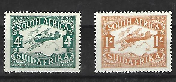 Union of SA - SACC 40-41- Air mail issue - Mint Hinged