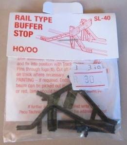 HO SCALE - SL-40 RAIL TYPE BUFFER STOP - PECO STREAMLINE