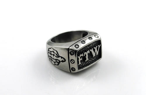 FTW Biker Big scull Ring (stainless steel) ***Size 12***