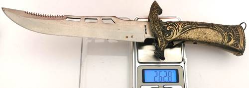 Antique Scrollwork Fixed Blade Knife (CLEARANCE)
