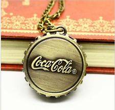 Vintage Style Coca Cola Necklace Watch