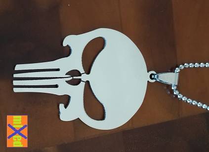 The Punisher Stainless Steel Pendant with Chain