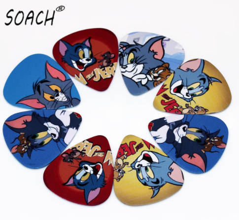 Guitar Picks10pcs 0.71mm Two Sided - Tom and Jerry