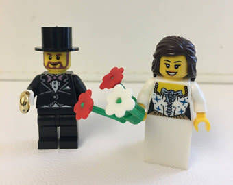 Building Blocks - Lego compatible - MiniFigure- Y1 -  Bride and Groom