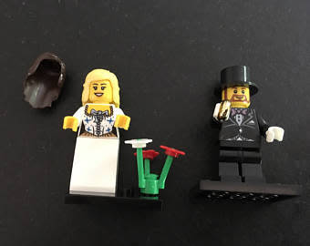 Building Blocks - Lego compatible - MiniFigure- Y1 -  Bride and Groom