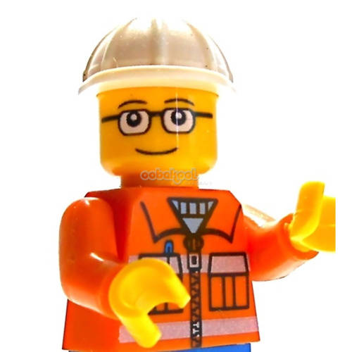 Building Blocks - Lego compatible - MiniFigure- No 6 - Construction Worker