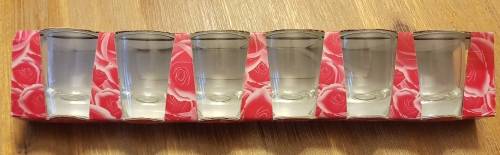 6 X GLASS SHOT GLASSES