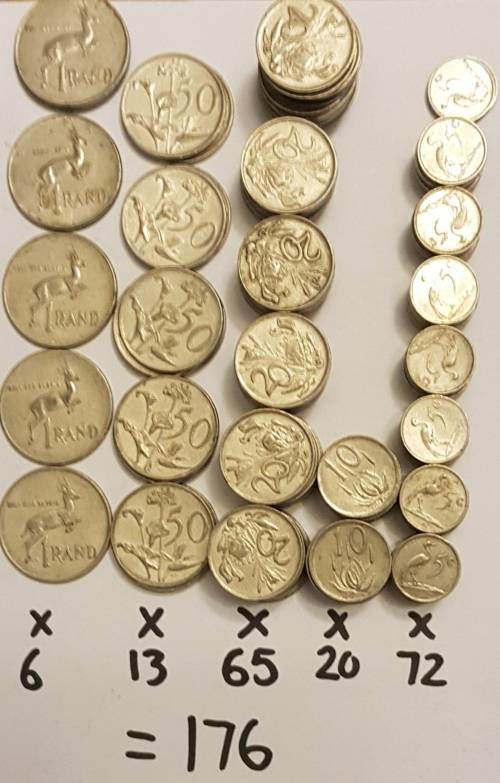 176 x Nickel Coins, Rep. S.A. 5c, 10c, 20c, 50c, R1 Bid per coin to take them all