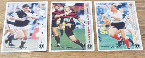 3 X BANKFIN CURRIE CUP 1994 RUGBY TRADING CARDS
