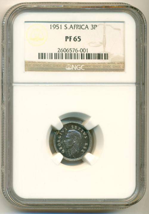 1951 3 Pence Proof ***PF65**