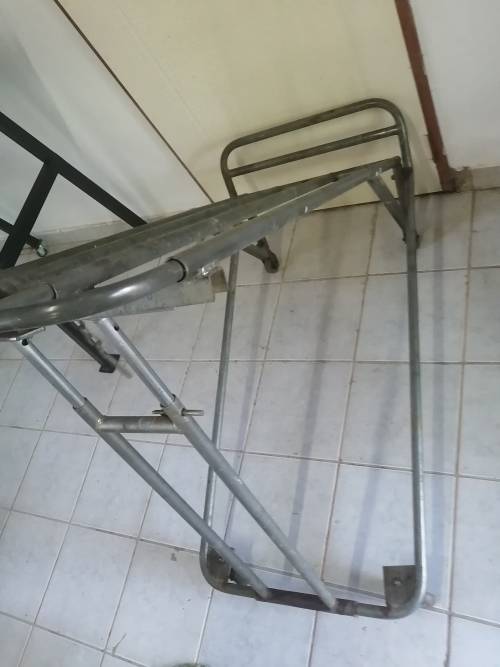 Steel collapsible display trolley