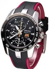 SEIKO SPORTURA FC BARCELONA CHRONO~ALARM++RARE MODEL++