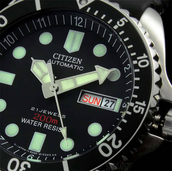 CITIZEN AUTOMATIC 200M 21 JEWELS DIVERS WATCH NY2300-09EB