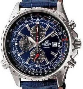 CASIO EDIFICE AVIATOR Pilot`s SLIDE RULER CHRONOGRAPH EF-527L-2AV Navy Simply Stunning !!! !!!