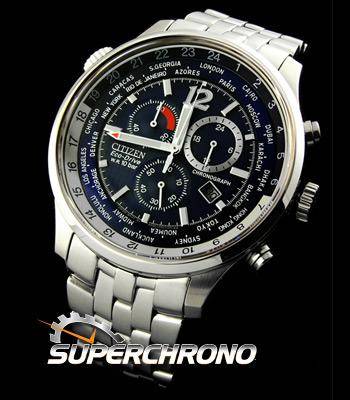 CITIZEN MENS ECO DRIVE DUAL PILOT FLIGHTMASTER AT WORLD TIME SUPERCHRONO 100m RETAIL R6999.99