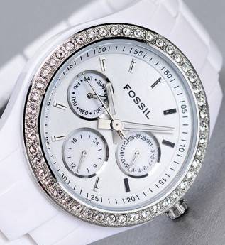**EXQUISITE**FOSSIL STELLA LADIES TOP SELLER MULTIFUNCTION DAY~DATE~AND 12/24 HOURS GLITZ WATCH