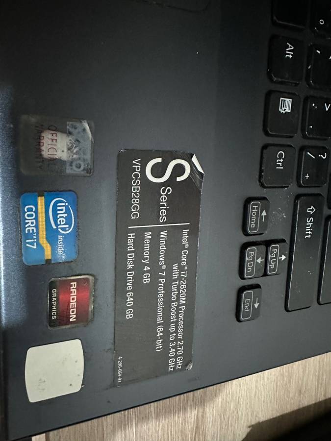 SONY VAIO S Series Laptop - Core i7