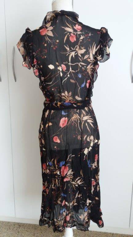 VINTAGE BLACK FLORAL DRESS
