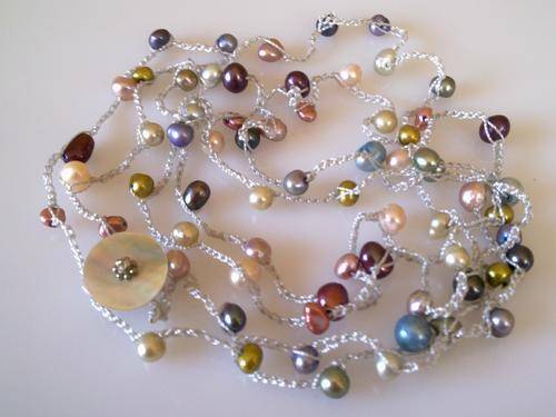 LONG PEARL CROCHET NECKLACE/BRACELET