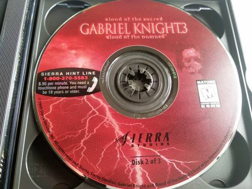 Vintage Gabriel Knight 3 Blood of the Sacred, Blood of the Damned PC (Big Box)