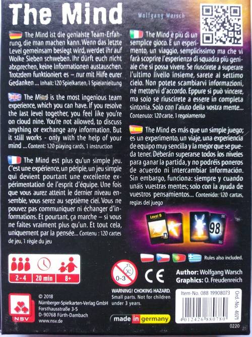 BevDup2782 Special promo - The Mind (Card Game) - Do not buy if not BevDup2782