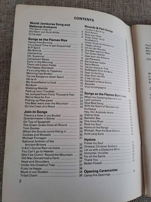 90 Songs for Scouts - South African Contingent Song Book