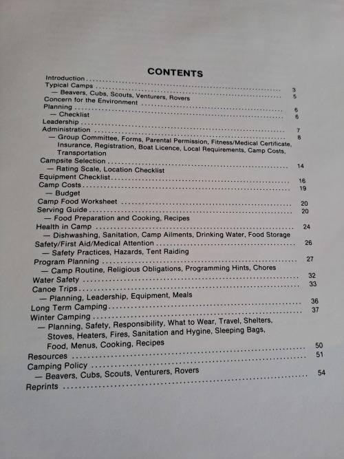 The Camping Book Scouts Canada